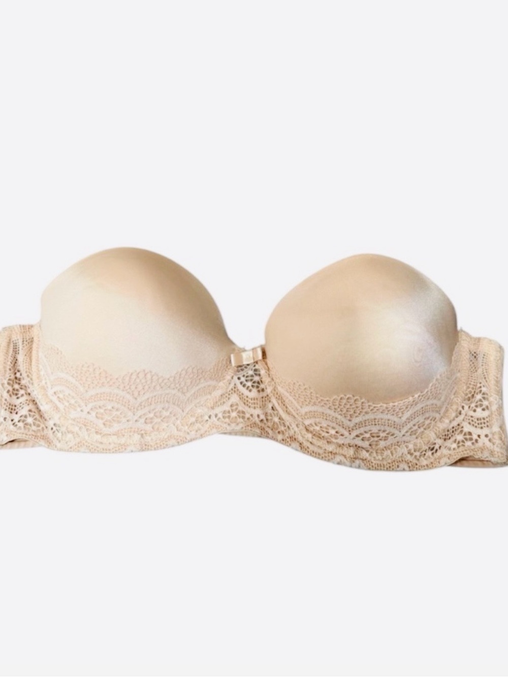 Auden Nude Plunge Coverage Push Up Strapless Bra 36C Lingerie